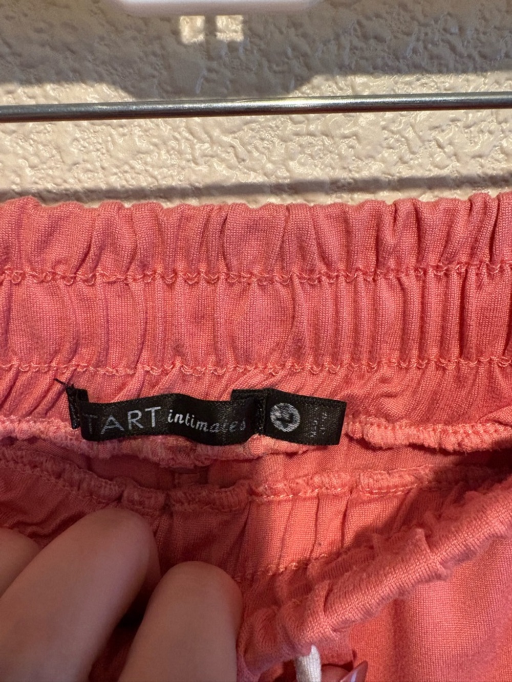 Tart Intimates Coral Short-Sleeve Pajama Set with White Trim - Picture 5 of 6